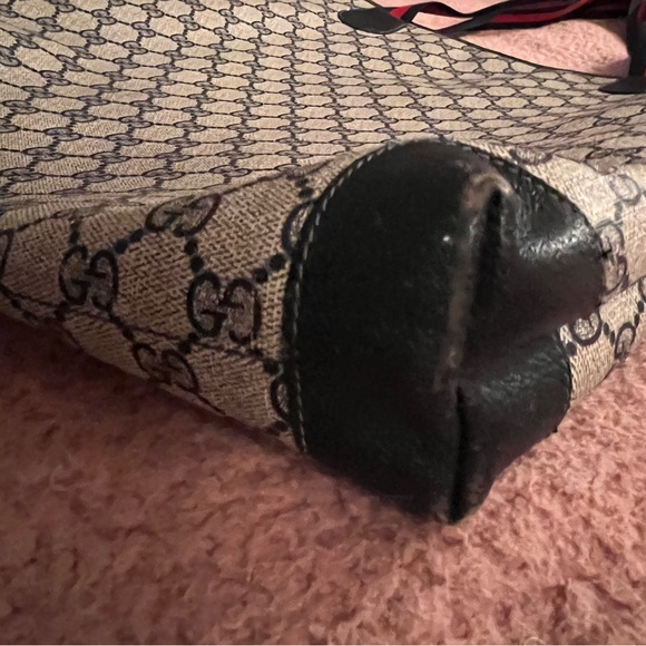 Authentic Vintage Gucci Sherry Tote Bag Blue & Red leather - Picture 6 of 12